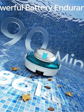 Robotic Pool Cleaner - White and Teal